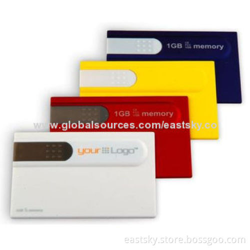 Credit card-shaped USB drive, more than 10 years data retention/customized color accepted